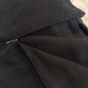 100% Linen Black Lined Slacks w/ Side Zipper Sz 12